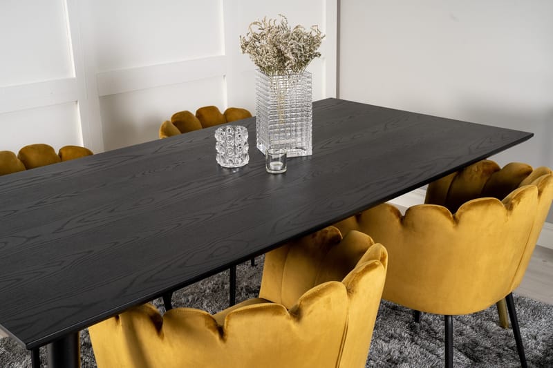 Daicy Spisebordssæt 180 cm med 4 Limhamn spisebordsstole Gul - Furniture Fashion - Møbler - Borde - Spisebordssæt