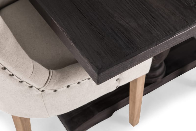 Dijon Spisegruppe 200 cm Rektangulær med 6 Viktoria Stole - Vintage Træ / Beige Træ - Møbler - Borde - Spisebordssæt