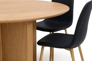 Edda spisegruppe rund 150 cm eg med 6 Nibe spisestole - Eg - Møbler - Borde - Spisebordssæt