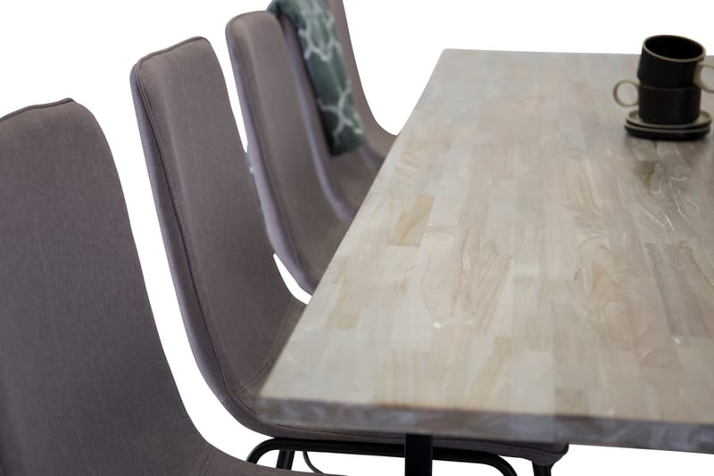 Elea Spisebordssæt med 10 Thella køkkenstole - Grå - Spisebordssæt