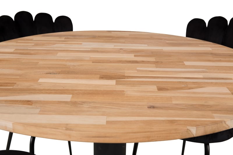 Ezra Spisebordssæt med 4 Limhamn spisebordsstole Sort - Furniture Fashion - Møbler - Borde - Spisebordssæt