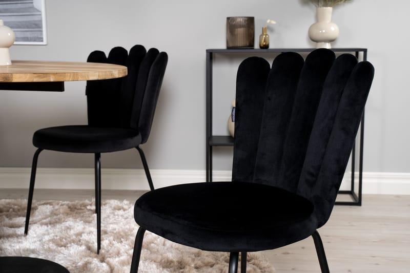 Ezra Spisebordssæt med 4 Limhamn spisebordsstole Sort - Furniture Fashion - Møbler - Borde - Spisebordssæt
