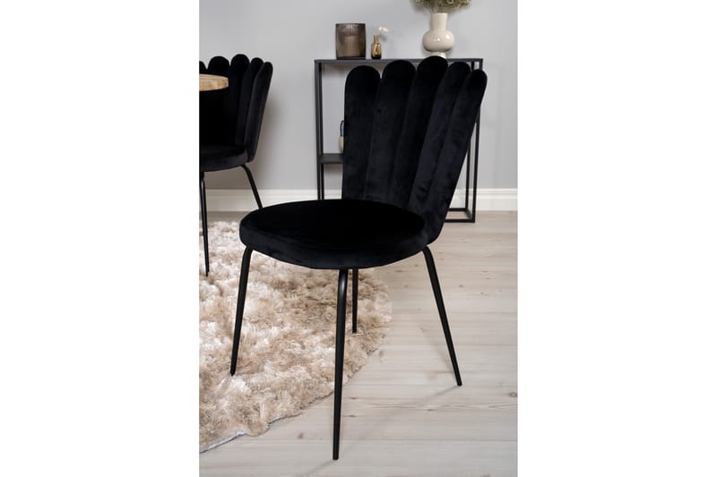 Ezra Spisebordssæt med 4 Limhamn spisebordsstole Sort - Furniture Fashion - Møbler - Borde - Spisebordssæt