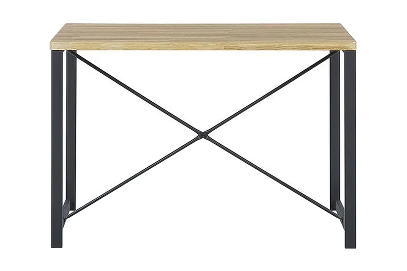 Flixton Spisebordssæt 110 cm Inkl 2 stole + Bænk - Lysebrun/Sort - Møbler - Borde - Spisebordssæt