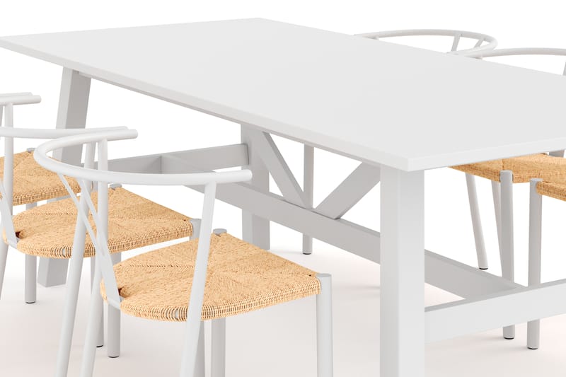 Fornie Spisebordssæt med 6 Elysia Spisebordsstole Stål - Spisebordssæt