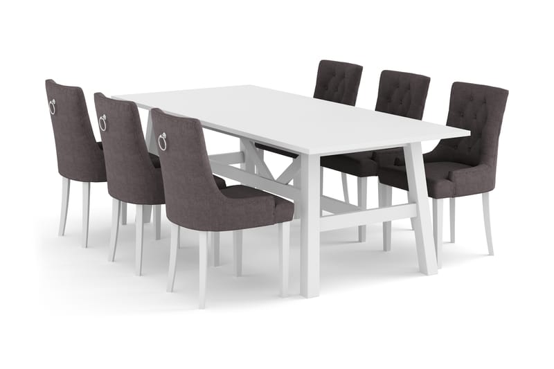 Fornie Spisebordssæt med 6 Viktoria Lænestol - Spisebordssæt