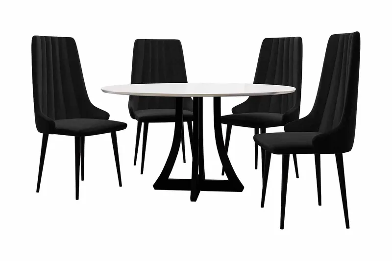 Hollan Spisebordssæt Sort, undefined