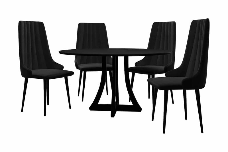 Hollan Spisebordssæt Sort, undefined