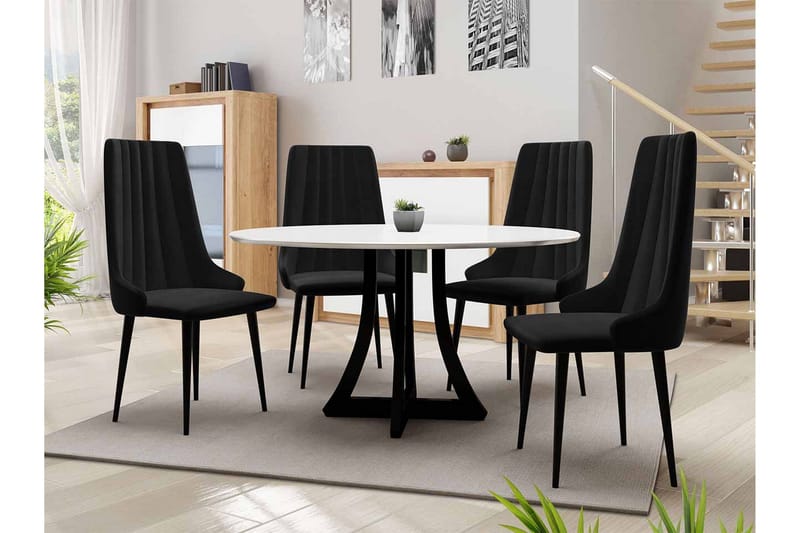 Hollan Spisebordssæt Sort - Møbler - Borde - Spisebordssæt