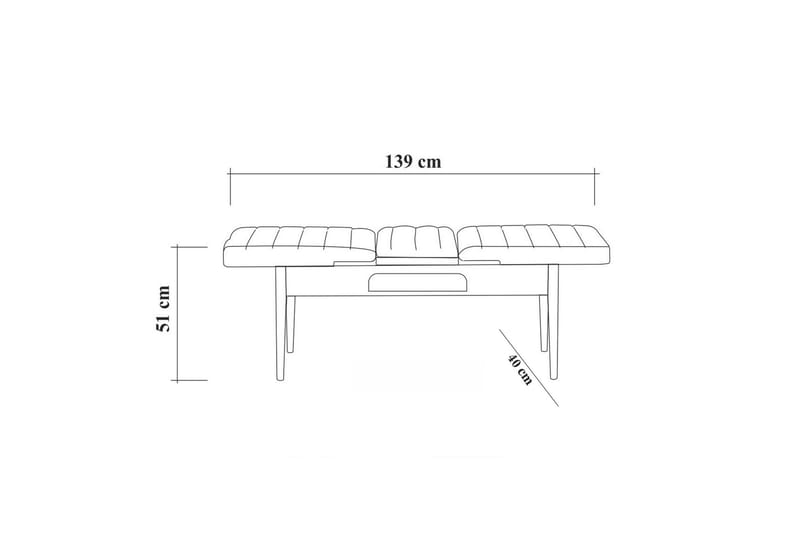 Idehult Spisebordssæt 4 dele 75 cm - Hvid/Antracit - Møbler - Borde - Spisebordssæt