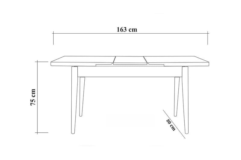 Idehult Spisebordssæt 4 dele 75 cm - Træ/natur/Antracit - Møbler - Borde - Spisebordssæt