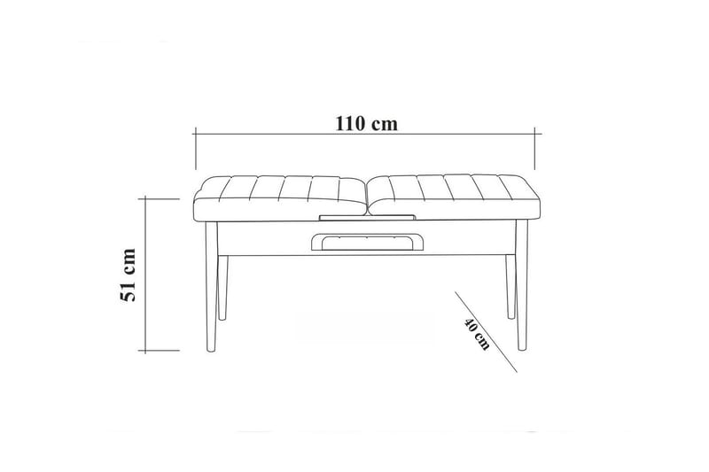 Idehult Spisebordssæt 4 dele 75 cm - Valnød/Antracit - Møbler - Borde - Spisebordssæt