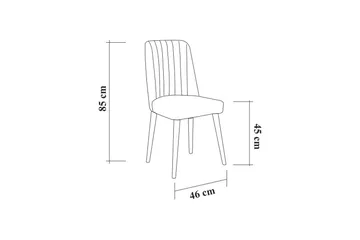 Idehult Spisebordssæt 4 dele 75 cm - Valnød/Antracit - Møbler - Borde - Spisebordssæt