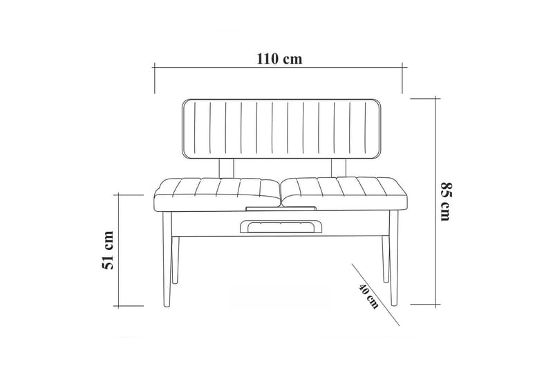 Idehult Spisebordssæt 5 dele 75 cm - Træ/natur/Antracit - Møbler - Borde - Spisebordssæt