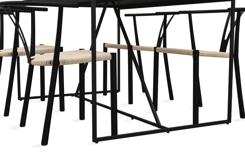 Indy Spisebord 140 cm Med 4 st Elysia Spisebordsstol - Spisebordssæt