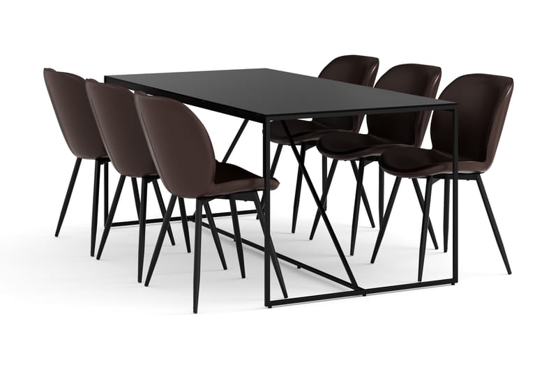 Indy Spisebord 180 cm med 6 st Esrin Spisebordsstol - Spisebordssæt