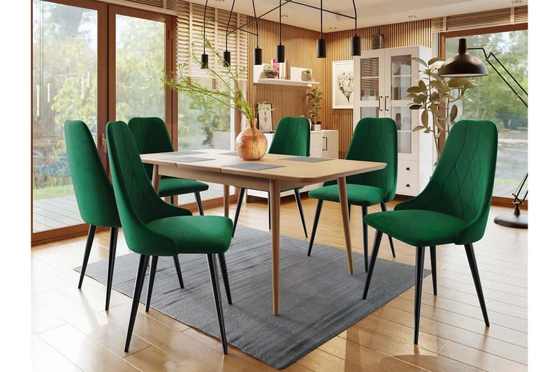 Ingram Spisebordssæt Grøn - Møbler - Borde - Spisebordssæt