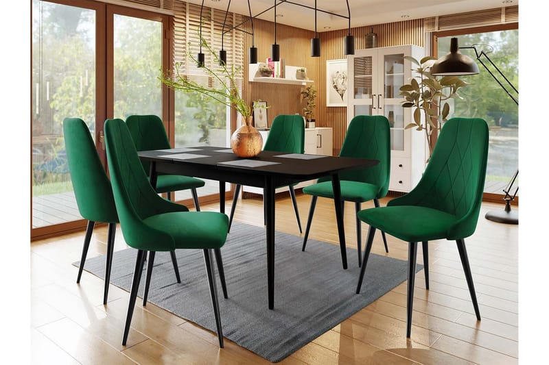 Ingram Spisebordssæt Grøn - Møbler - Borde - Spisebordssæt