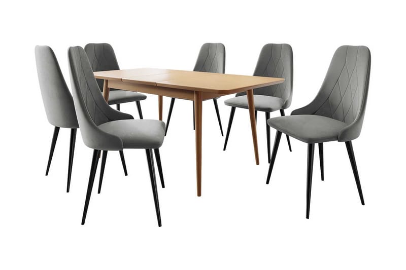 Ingram Spisebordssæt Rund Grå, undefined