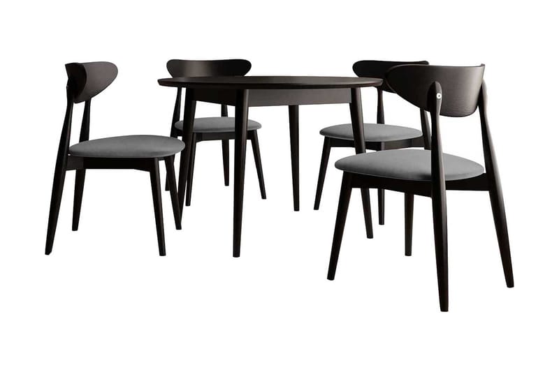 Ingram Spisebordssæt Rund Sort, undefined