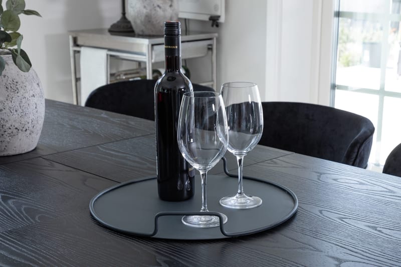 Irunea Matgrupp 180 cm + 6 st Arcarazo Matstolar Venture Home Black - Møbler - Borde - Spisebordssæt