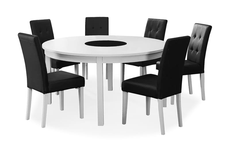 Jasmin Spisebord 150 cm med 6 Viktor spisestole - Spisebordssæt