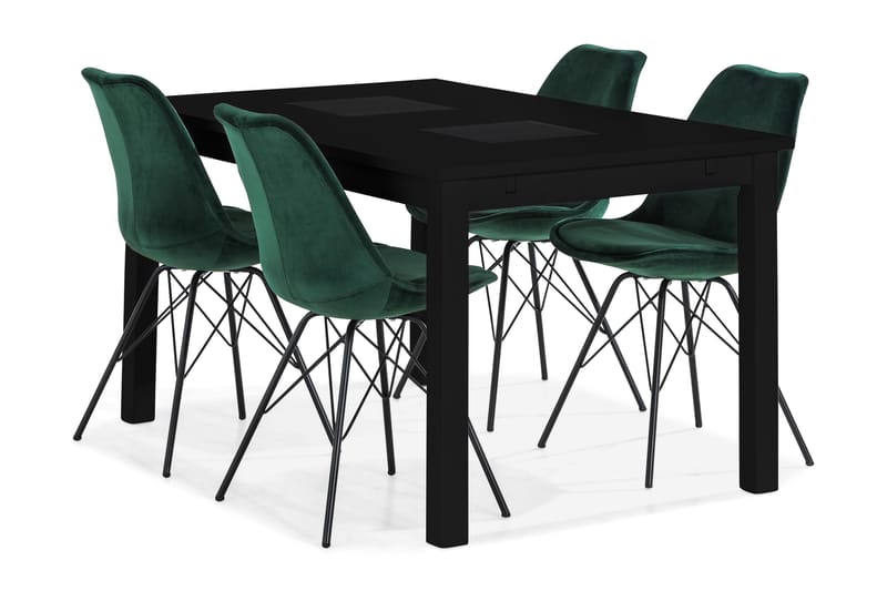 Jasmin Spisebord med 4 Shell Spisebordsstol - Spisebordssæt