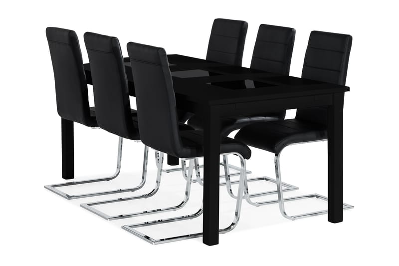 Jasmin spisebord med 6 Cibus Spisebordsstol - Spisebordssæt