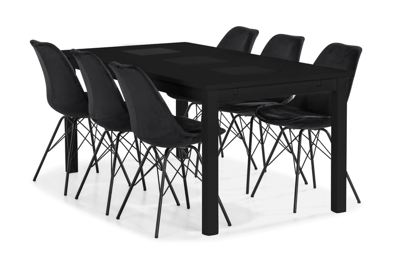 Jasmin Spisebord med 6 Shell Spisebordsstol - Spisebordssæt