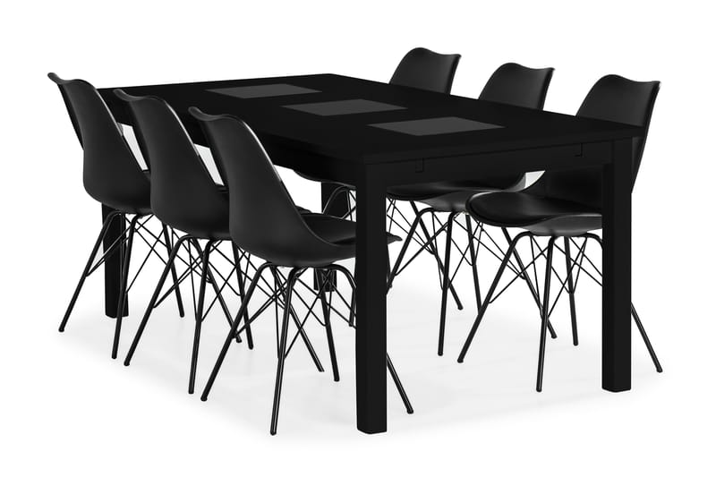 Jasmin Spisebord med 6 Shell Spisebordsstol - Spisebordssæt
