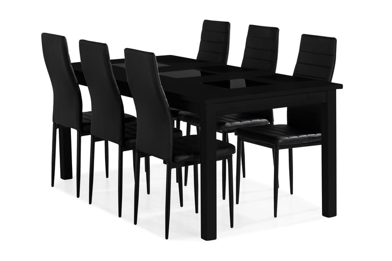 Jasmin Spisebord med 6 Ted Spisebordsstol - Spisebordssæt