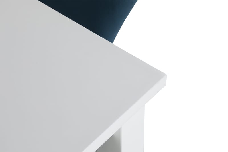 Jasmin Spisebordssæt 180 cm med 6 Perco Stole - Hvid/Blå - Spisebordssæt