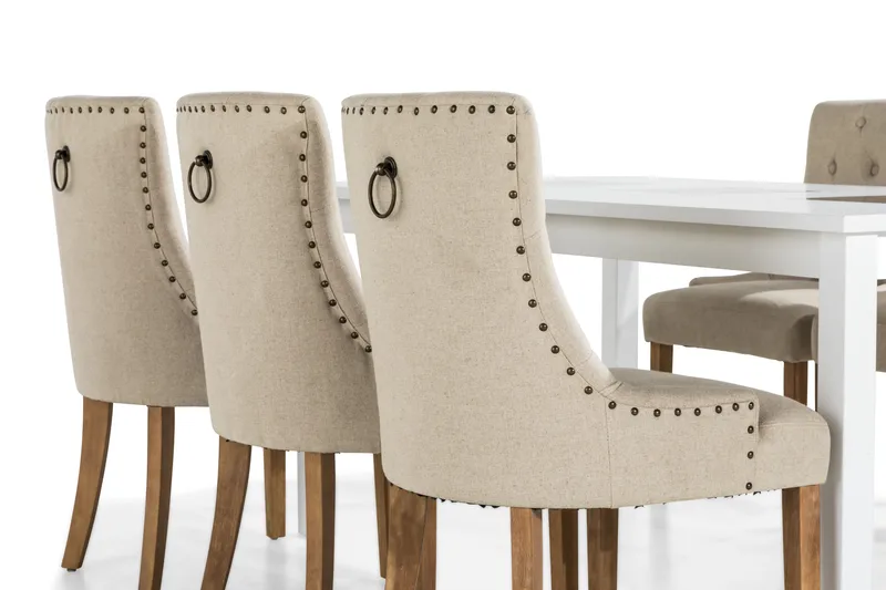 Jasmin Spisebordssæt med 6 stk Viktoria Stole - 6 Viktoria Stole - Møbler - Borde - Spisebordssæt