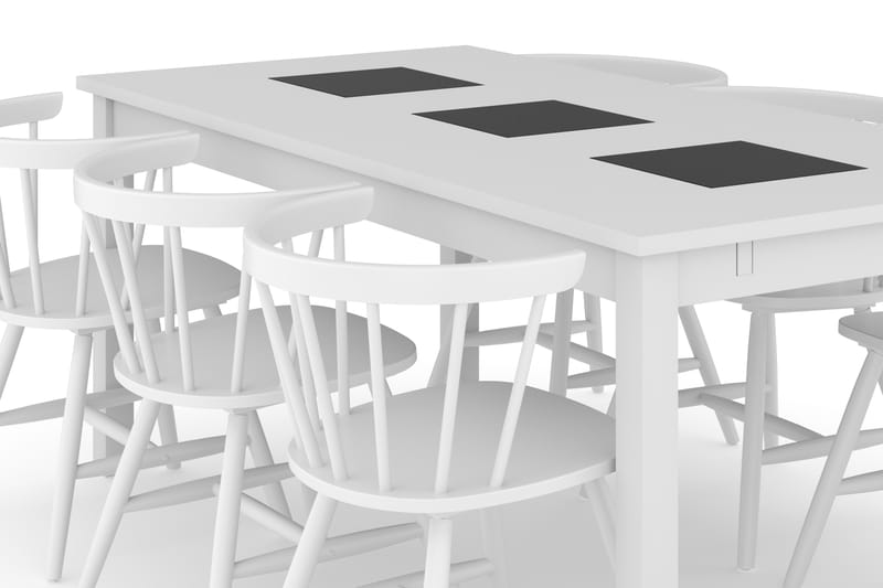Jasmin Udvideligt Spisebord 180 cm med 6 st Varisa Spisebord - Spisebordssæt