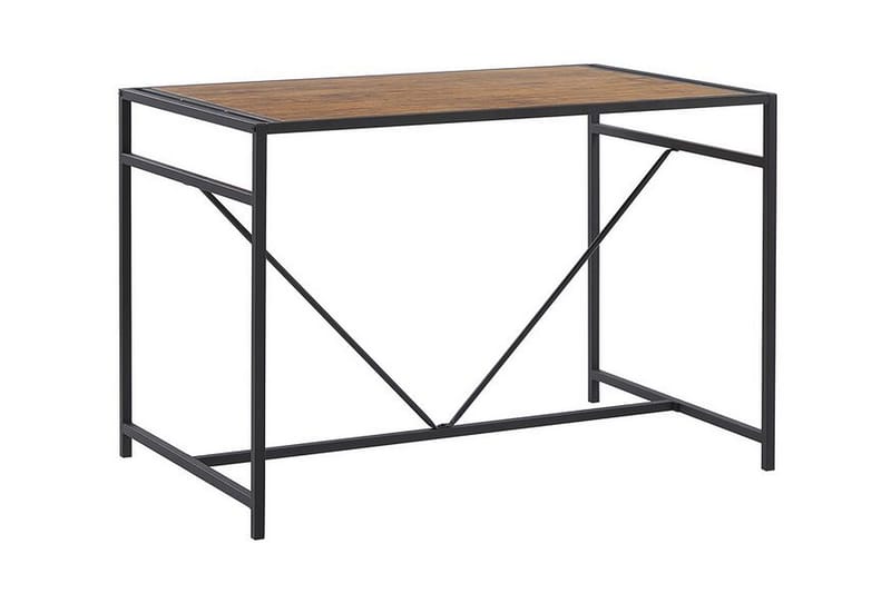 Jonaton Spisebordssæt 106 cm inkl 4 Stole - Brun/Sort/Kunstlæder - Spisebordssæt