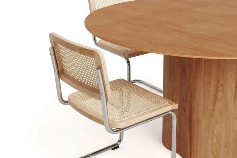 Juno spisegruppe rund 150 cm eg med 6 Build spisestole - Eg - Møbler - Borde - Spisebordssæt