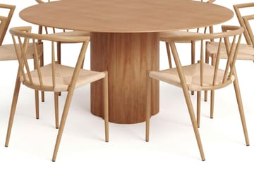 Juno spisegruppe rund 150 cm eg med 6 Winston spisebordsstole - Eg - Møbler - Borde - Spisebordssæt