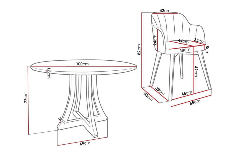 Kendale Spisegruppe - Møbler - Borde - Spisebordssæt
