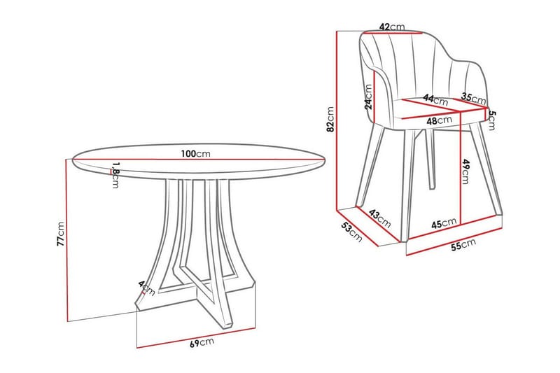 Kendale Spisegruppe - Møbler - Borde - Spisebordssæt