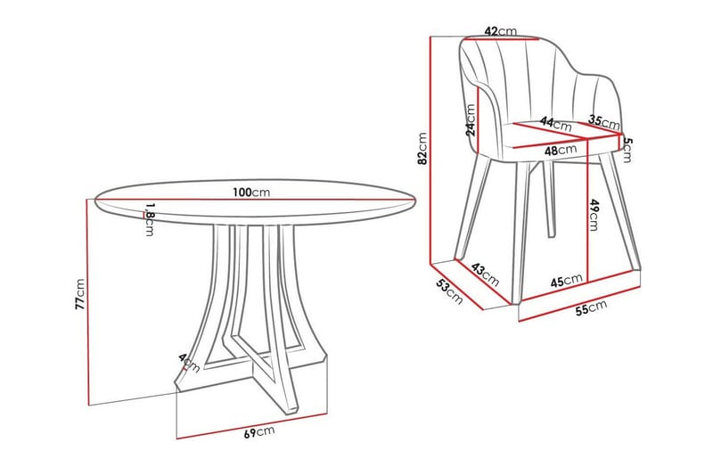 Kendale Spisegruppe - Møbler - Borde - Spisebordssæt