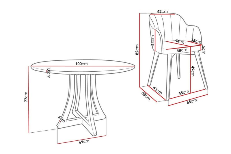 Kendale Spisegruppe - Møbler - Borde - Spisebordssæt