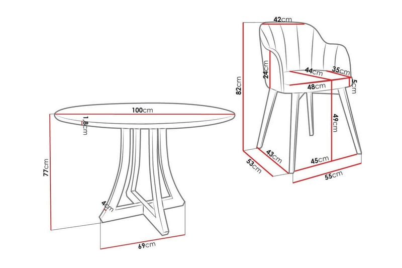 Kendale Spisegruppe - Møbler - Borde - Spisebordssæt