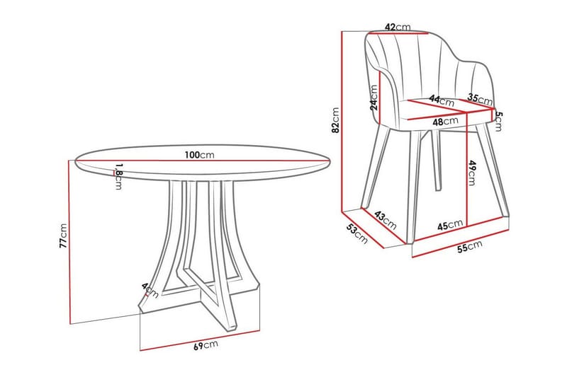 Kendale Spisegruppe - Møbler - Borde - Spisebordssæt