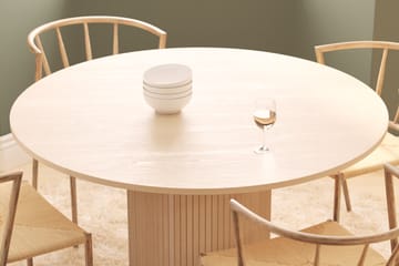 Kopparbo Spisebordssæt 130 cm Rund inkl 4 Winston Stole - Sort/Brun - Møbler - Borde - Spisebordssæt