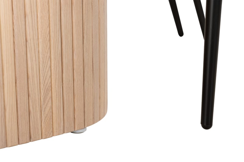 Kopparbo Spisebordssæt 200 cm inkl 6 Winston Stole - Hvid/Sort - Møbler - Borde - Spisebordssæt