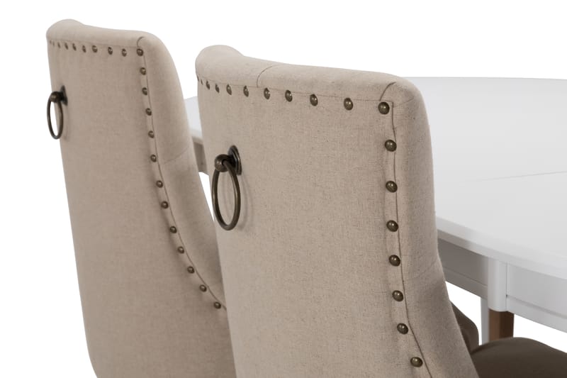 Läckö Spisebord med 4 stk Viktoria Stole - Beige - Møbler - Borde - Spisebordssæt