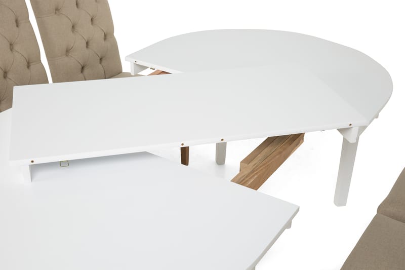 Läckö Spisebordssæt Hvid - 6 Jenny stole - Spisebordssæt