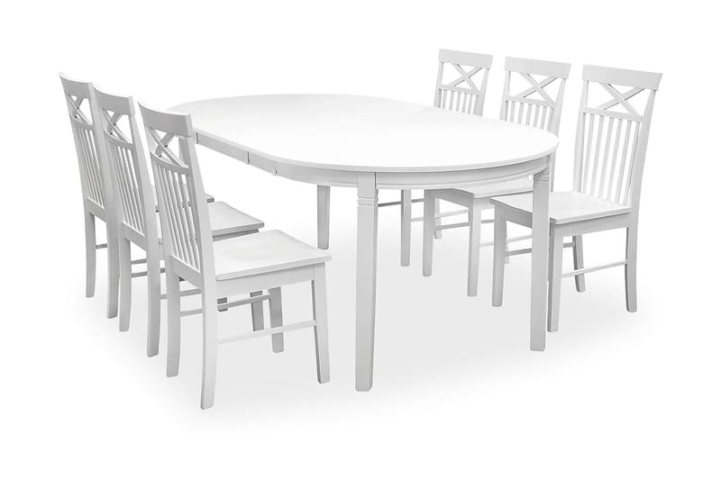 Läckö Spisebordssæt med 6 Michigan Stole - Spisebordssæt