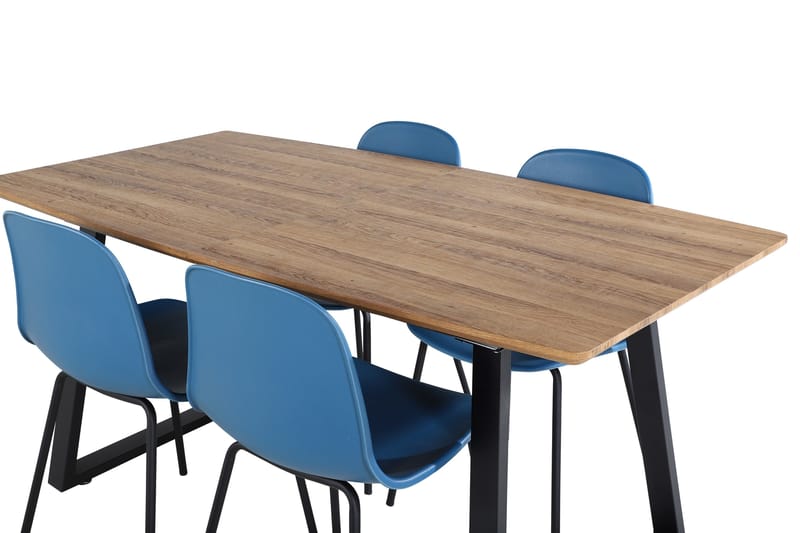 Leah Förlängningsbart Matbord med 4 st Kullersbro Matstol Venture Home blue - Møbler - Borde - Spisebordssæt