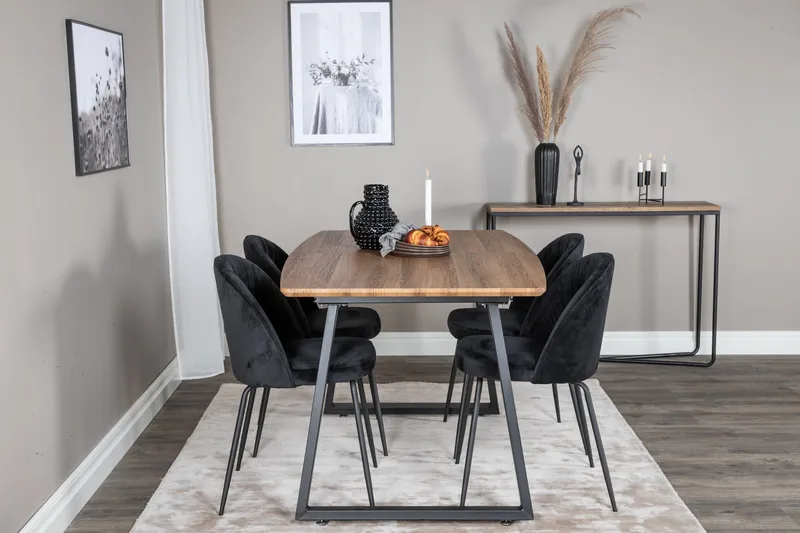 Leah Udvideligt med 4 Foyos Spisebordsstol - Møbler - Borde - Spisebordssæt